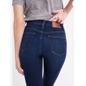 Madewell 10" High Riser Skinny Skinny Medium Dark Wash Denim Blue Jeans, Size 24